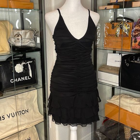 MODA INTERNATIONAL By Victoria Secret Ruched Dress in Black - Picture 1 of 4